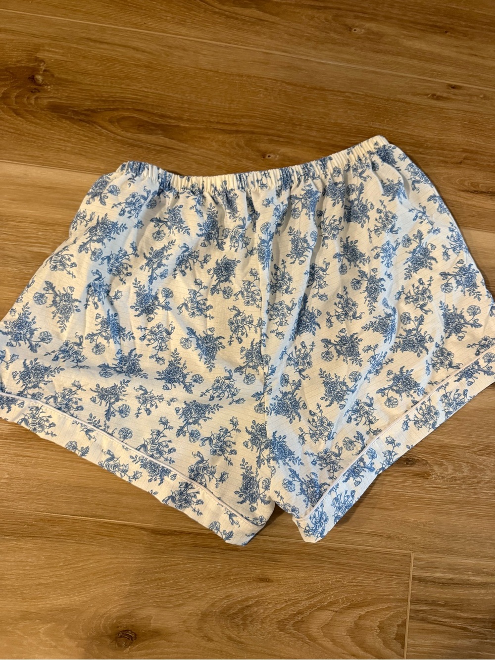 Blue and white adorable button down pajama set. Super comfy and precious print. - Picture 3 of 3